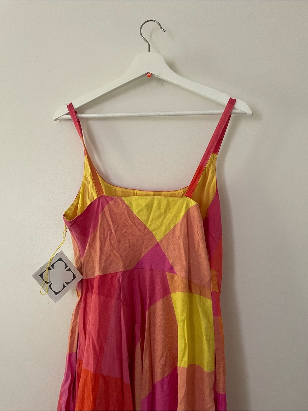 Liz Claiborne Vintage Pink and Orange Geometric Maxi Dress - Picture 8 of 11